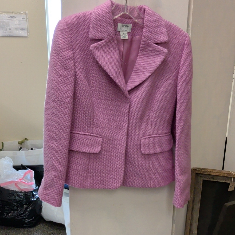 LOFT Women's Lavender Textured Blazer
